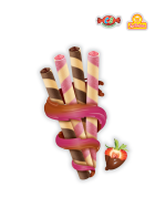 WAFERSTICK TWIN CHOCOLATE & FRESA 180 PZAS
